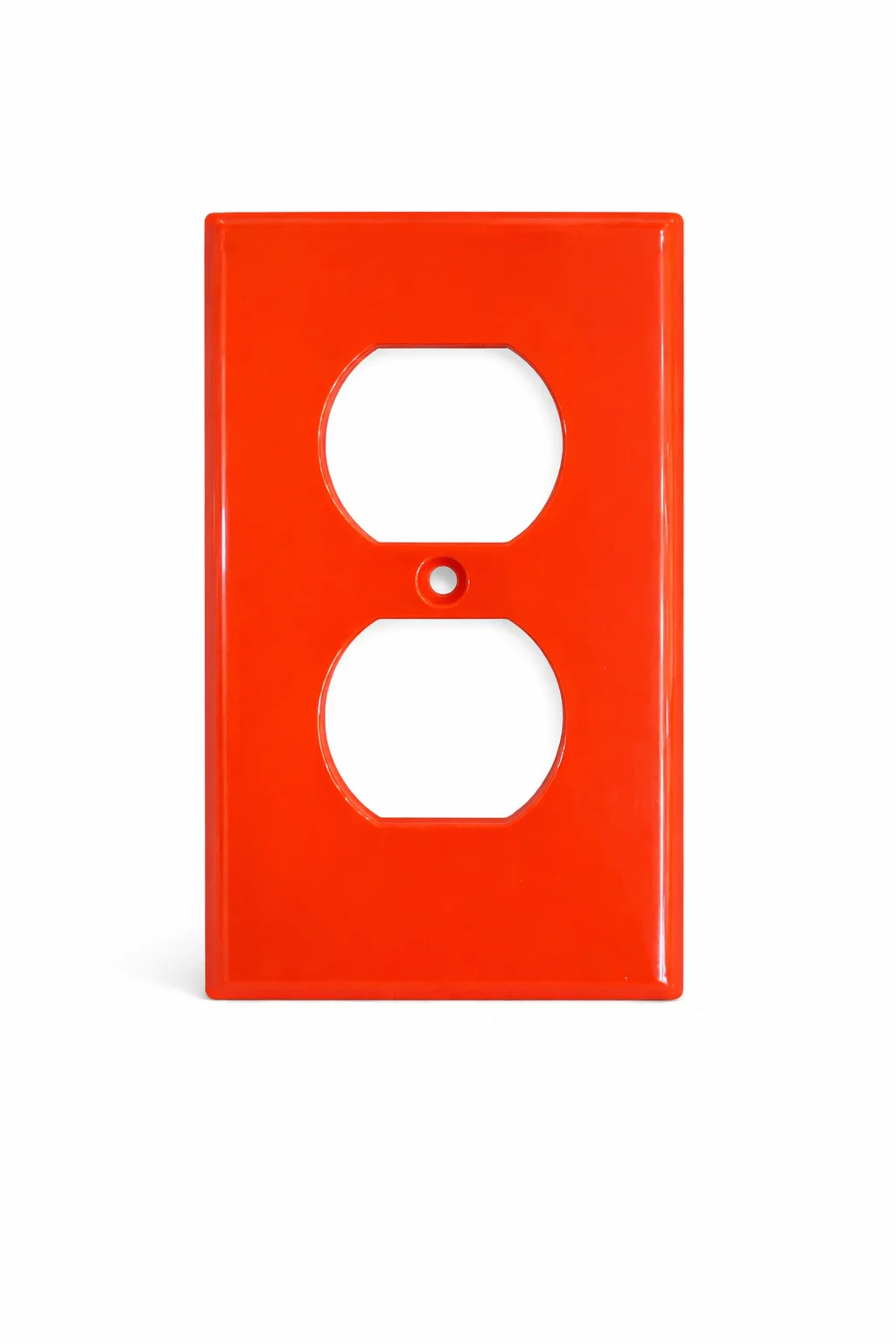 Tapa Doble P/Tomacorriente Naranja